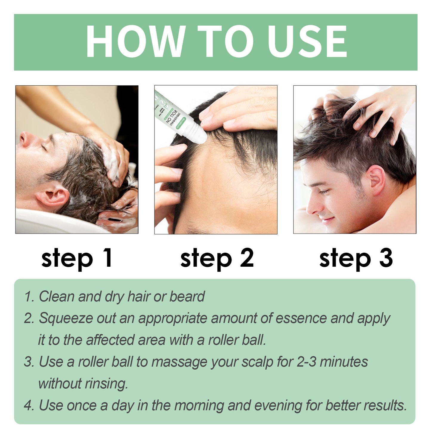 West&Month Hair Roller Balls Scalp Massage Moisturizing Hair Roots Thickening