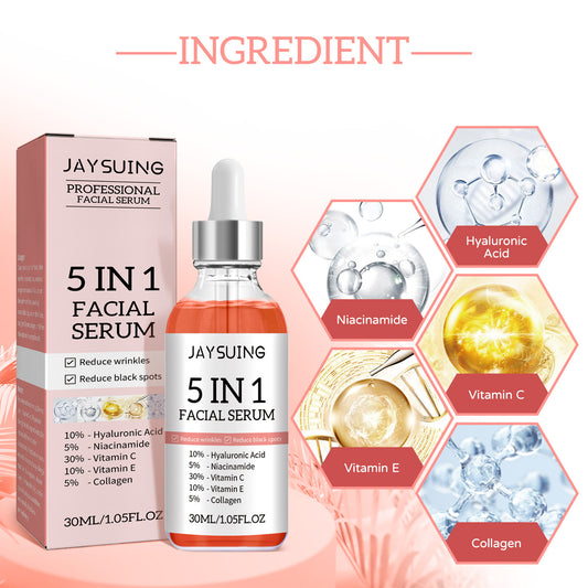 5 In 1 Facial Essence Moisturizes Skin, Tightens Skin, Lightens Spots