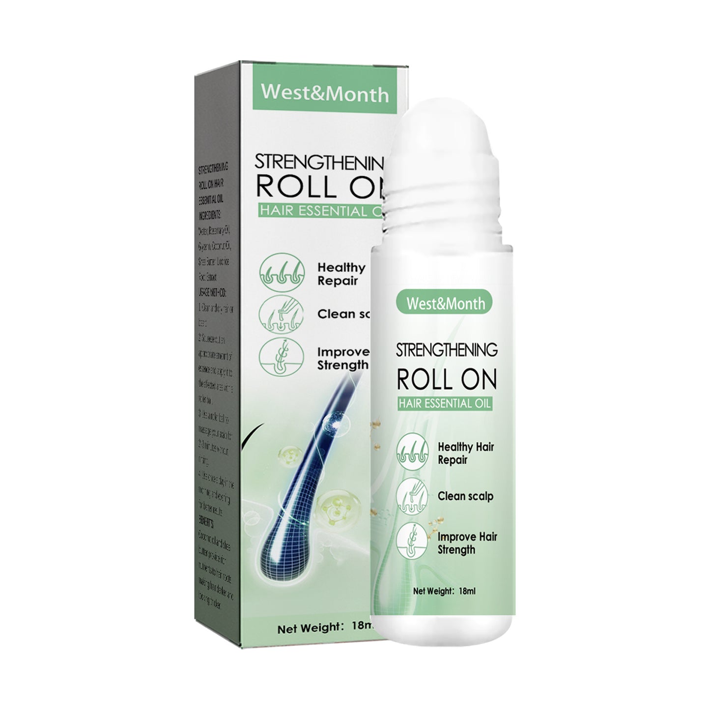 West&Month Hair Roller Balls Scalp Massage Moisturizing Hair Roots Thickening