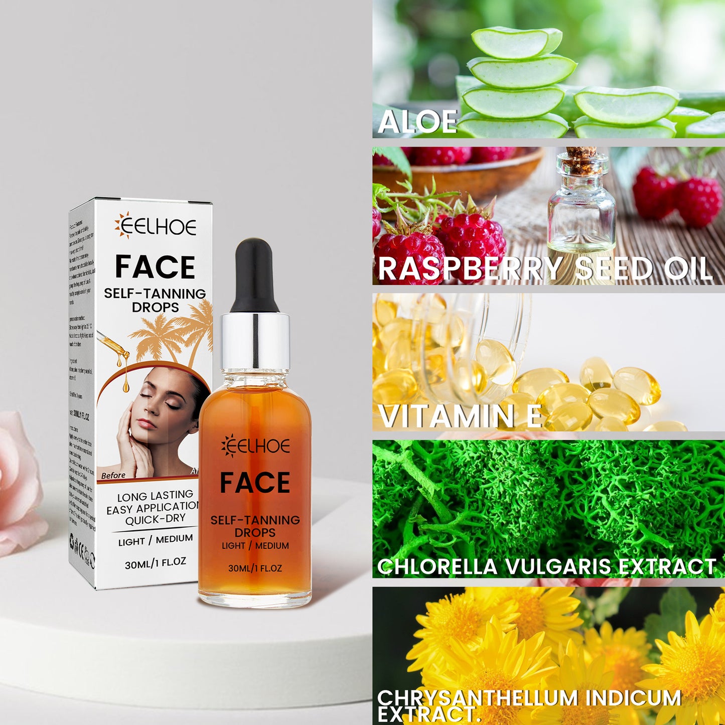 EELHOE Facial Tanning Essence For Achieving A Natural And Stylish