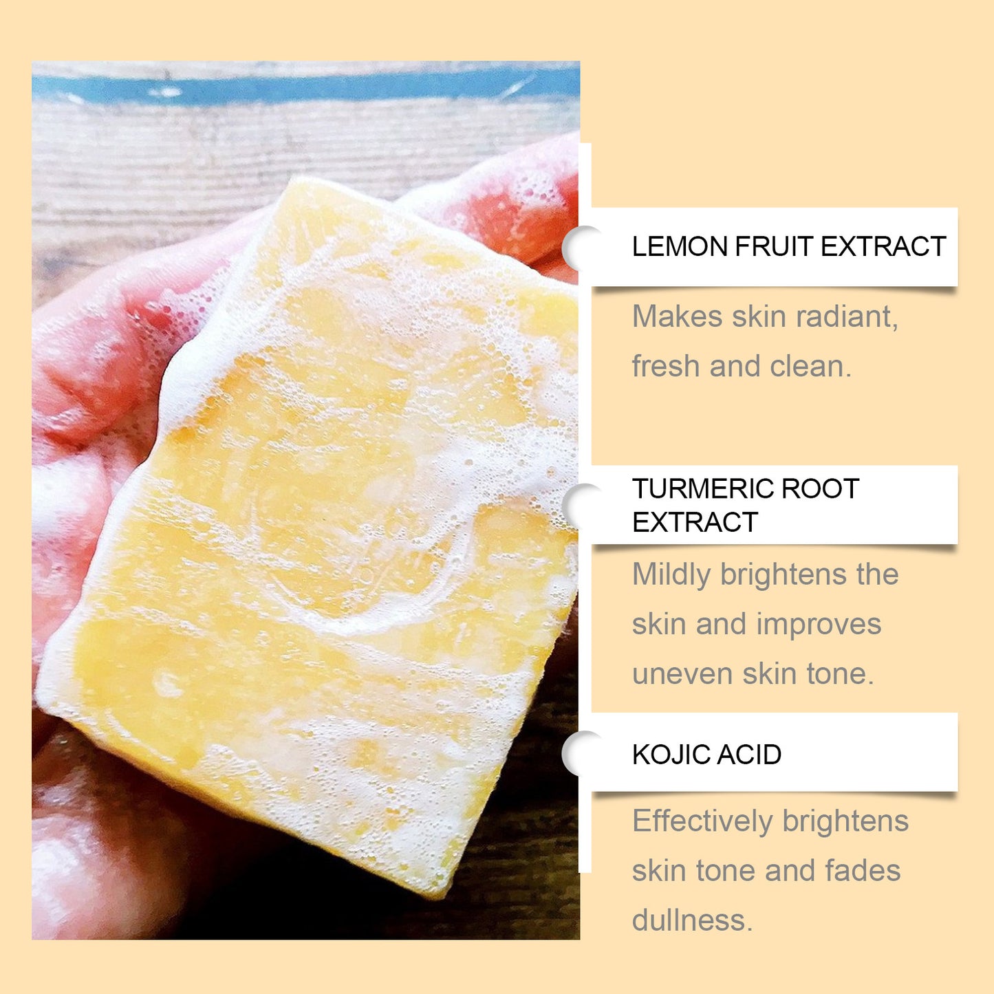 Lemon Turmeric Brightening Soap Gently Cleanses The Skin