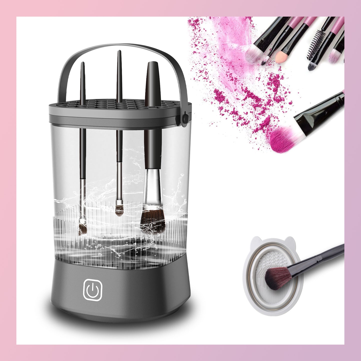 Electric Makeup Brush Cleaner - 9000 RPM Makeup Brush Cleaning Machine