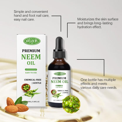 Yihe Neem Oil Care Essential Oil Nourishes Scalp Skin Neem Oil Massage Oil
