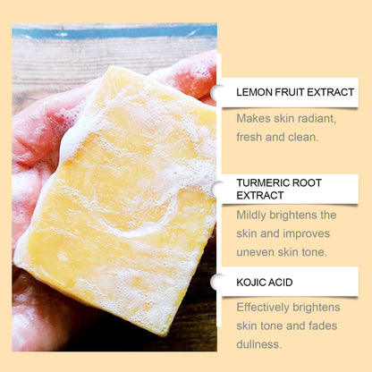 Lemon Turmeric Brightening Soap Gently Cleanses The Skin